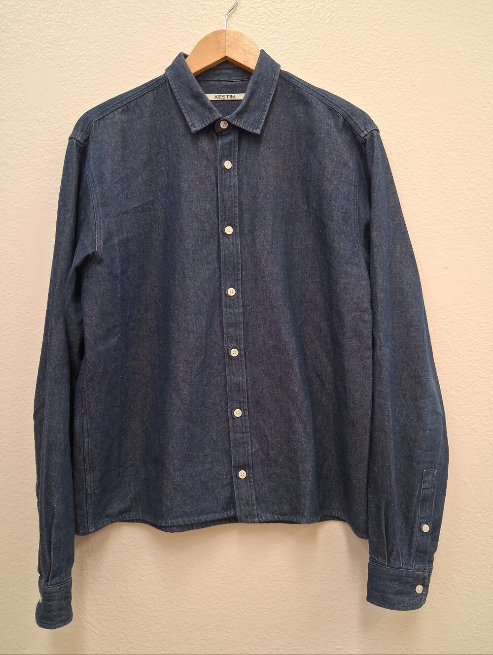Kestin Dirleton Dark Denim Shirt Men's Size Medium